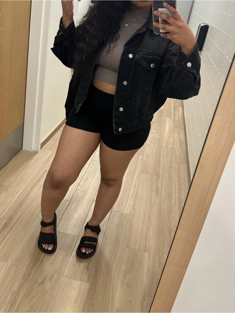 Urban Outfitters Black Denim Jean Jacket